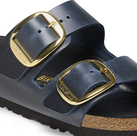 Birkenstock Arizona Big Buckle Oiled Leather Sandals - Blue Regular