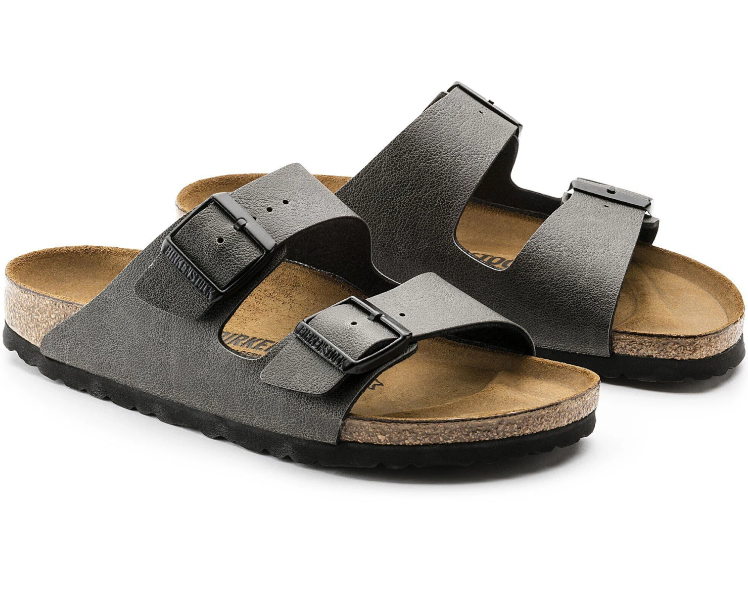 Birkenstock Arizona Birko-Flor Pull Up Sandals - Anthracite - Narrow