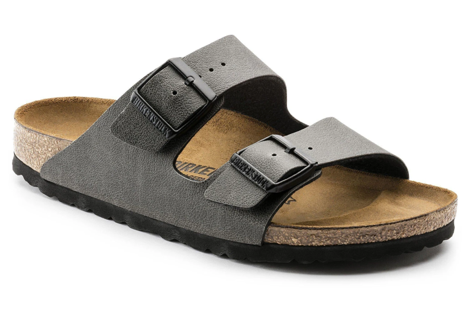 Birkenstock Arizona Birko-Flor Pull Up Sandals - Anthracite - Narrow