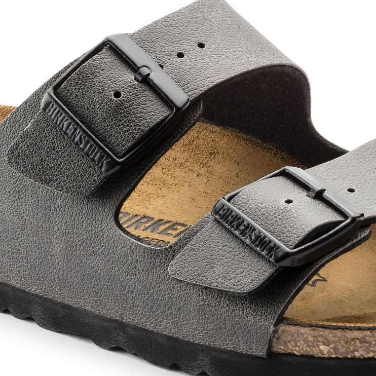 Birkenstock Arizona Birko-Flor Pull Up Sandals - Anthracite - Narrow