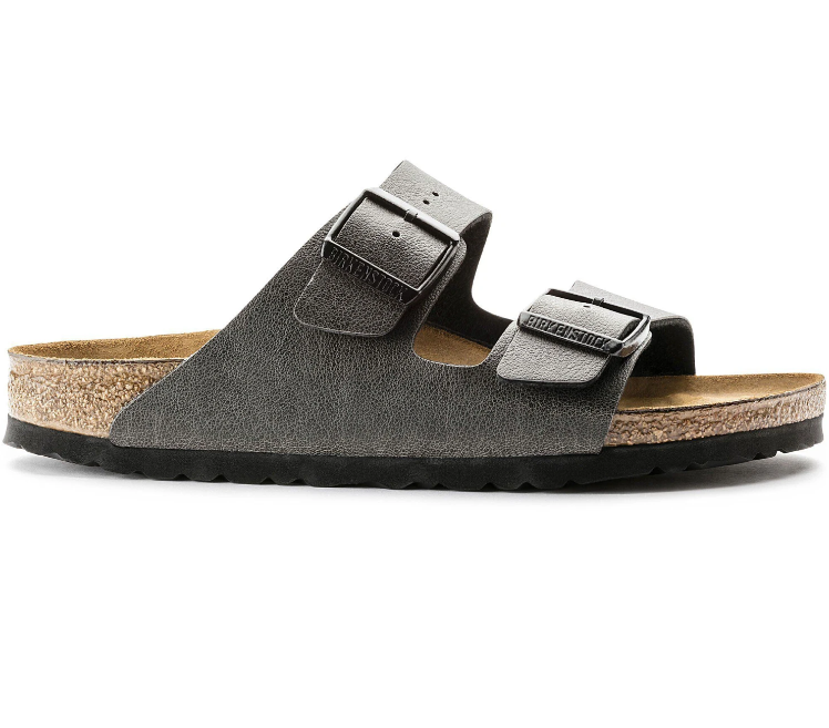 Birkenstock Arizona Birko-Flor Pull Up Sandals - Anthracite - Narrow