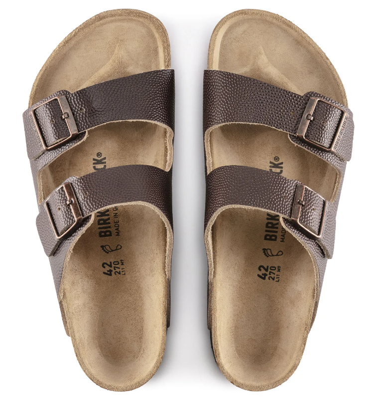 Birkenstock Arizona Horween Embossed Leather Sandals - Roast - Regular