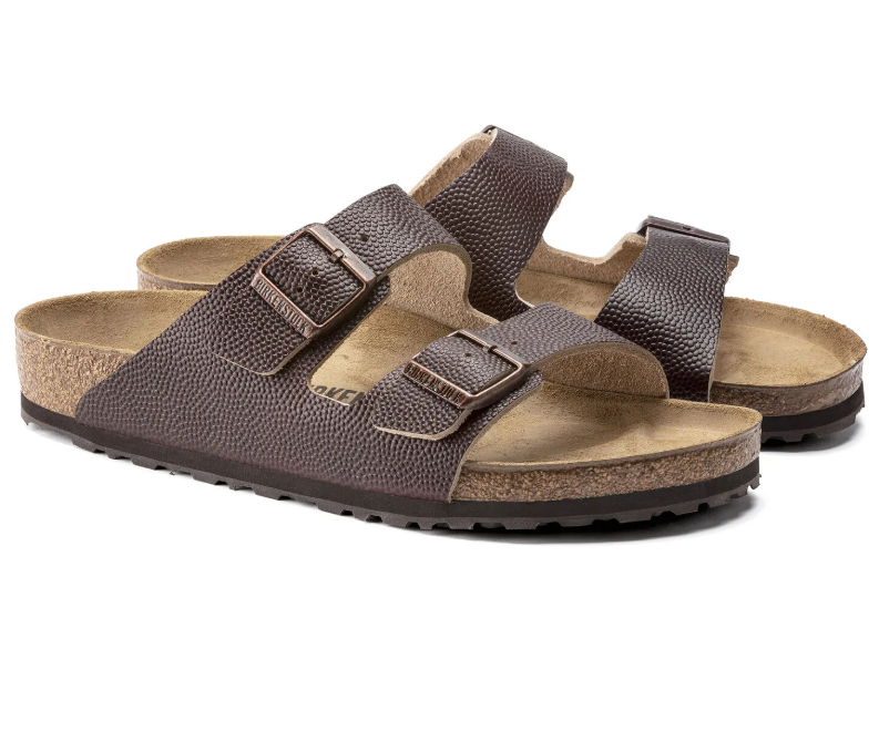 Birkenstock Arizona Horween Embossed Leather Sandals - Roast - Regular