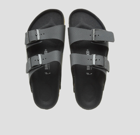 Birkenstock Arizona Kids Birko-Flor Sandals - Black Lime - Narrow