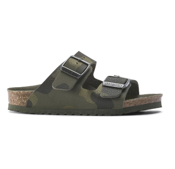 Birkenstock Arizona Kids Birko-Flor Sandals - Desert Soil Camo Green - Narrow