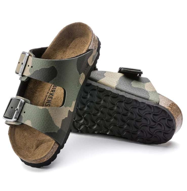 Birkenstock Arizona Kids Birko-Flor Sandals - Desert Soil Khaki - Narrow