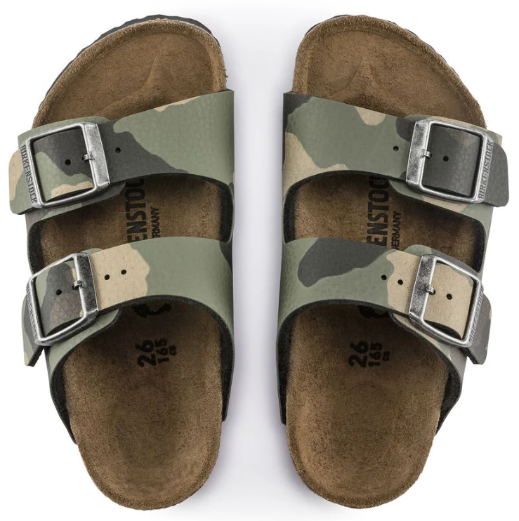 Birkenstock Arizona Kids Birko-Flor Sandals - Desert Soil Khaki - Narrow