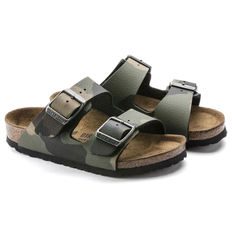 Birkenstock Arizona Kids Birko-Flor Sandals - Desert Soil Khaki - Narrow