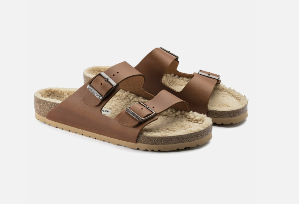 Birkenstock Arizona Natural Leather Sandals - Antique Pull Cognac - Regular
