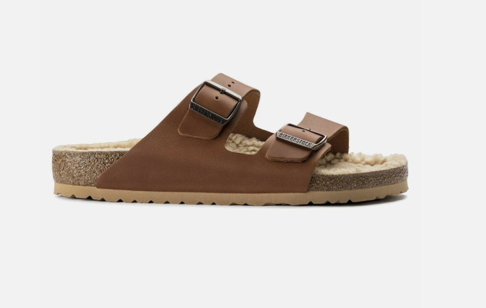 Birkenstock Arizona Natural Leather Sandals - Antique Pull Cognac - Regular
