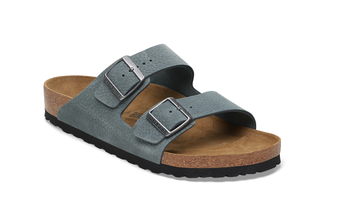 Birkenstock Arizona Nubuck Leather Sandals - Basalt Grey - Regular