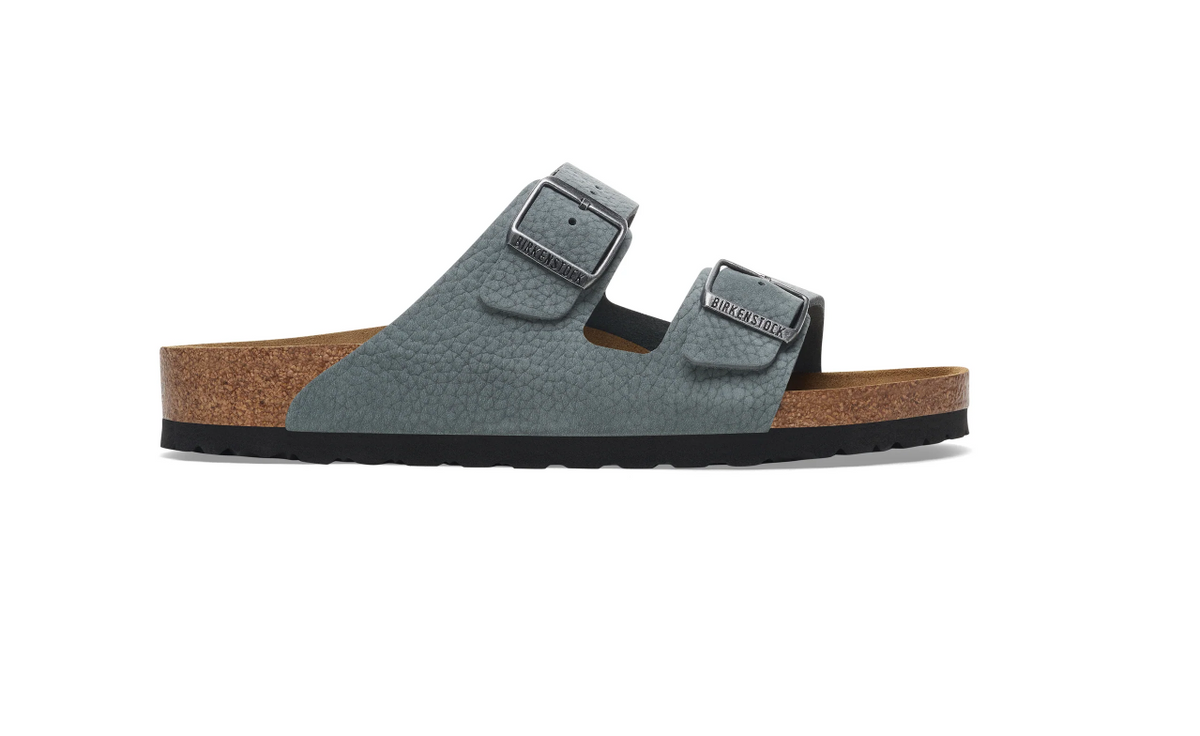 Birkenstock Arizona Nubuck Leather Sandals - Basalt Grey - Regular