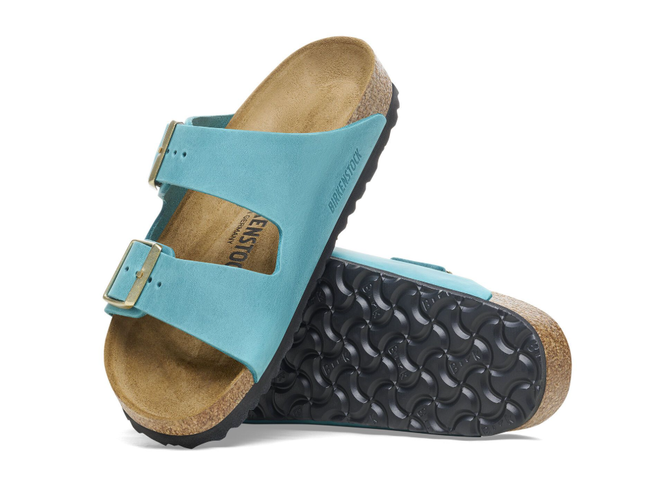 Birkenstock Arizona Oiled Leather Sandals - Biscay Bay - Narrow