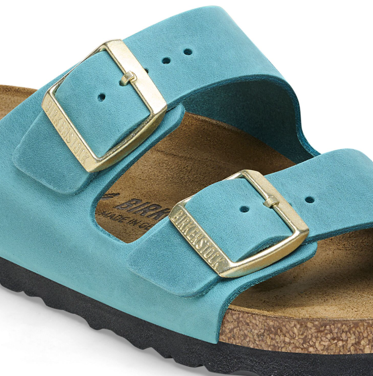 Birkenstock Arizona Oiled Leather Sandals - Biscay Bay - Narrow