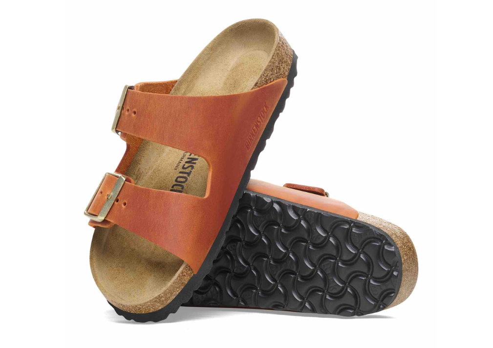 Birkenstock Arizona Oiled Leather Sandals - Burnt Orange - Narrow
