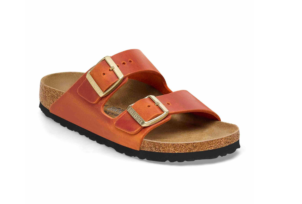 Birkenstock Arizona Oiled Leather Sandals - Burnt Orange - Narrow