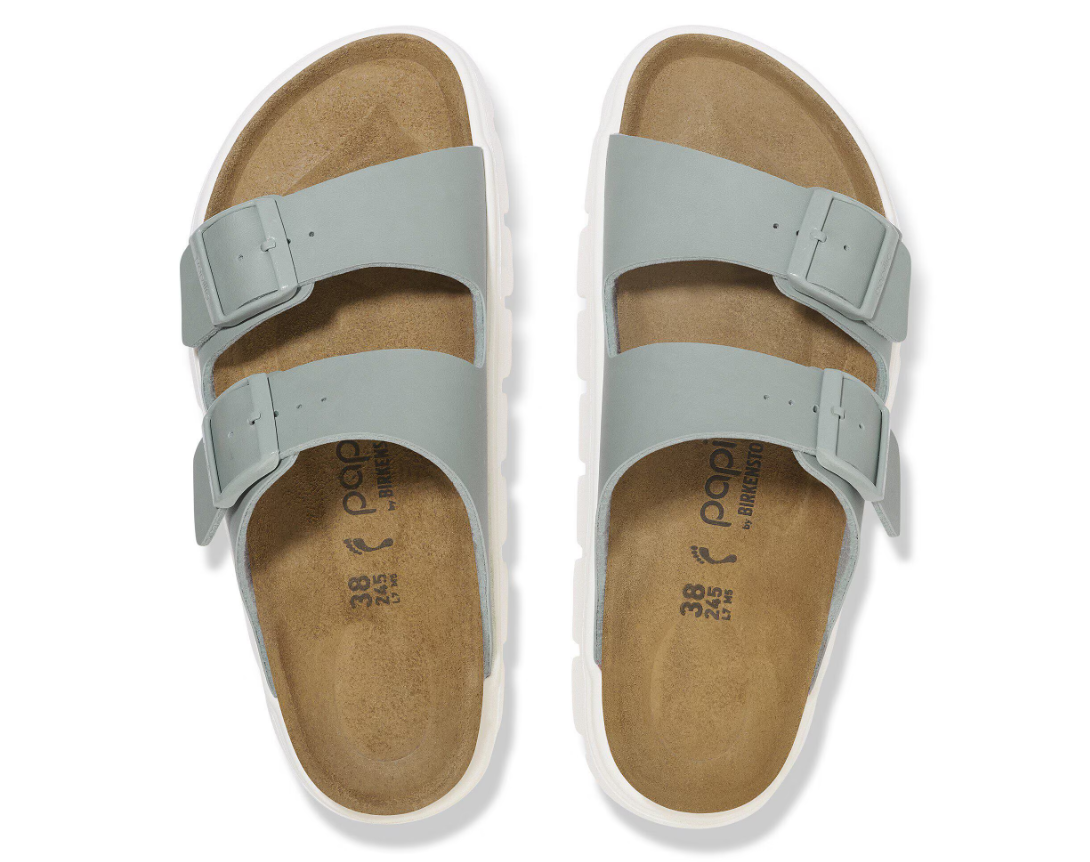 Birkenstock Arizona PAP Chunky Birko-Flor Sandals - Pure Sage - Narrow