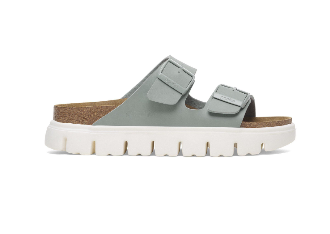 Birkenstock Arizona PAP Chunky Birko-Flor Sandals - Pure Sage - Narrow