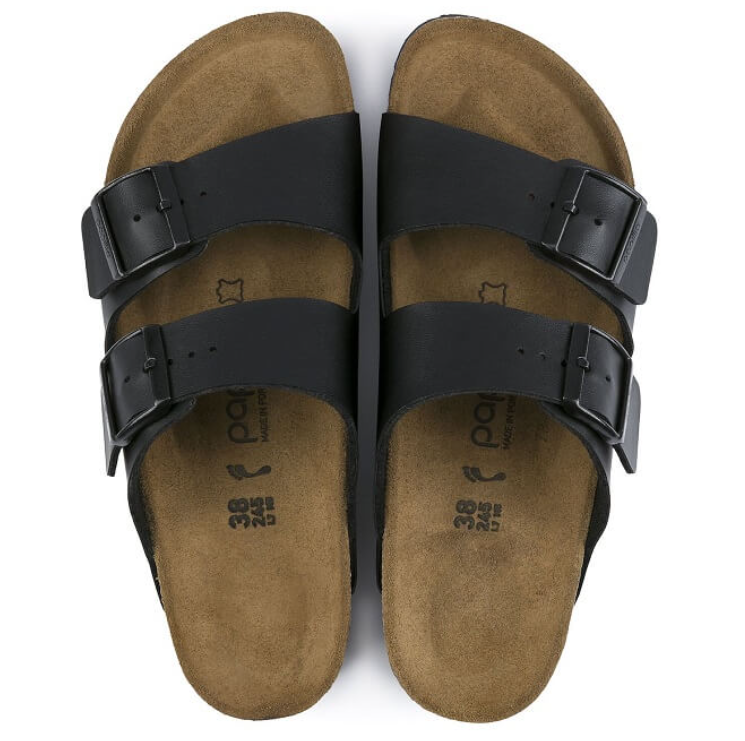 Birkenstock Papillio Arizona Platform Birko-Flor Sandals - Black - Narrow