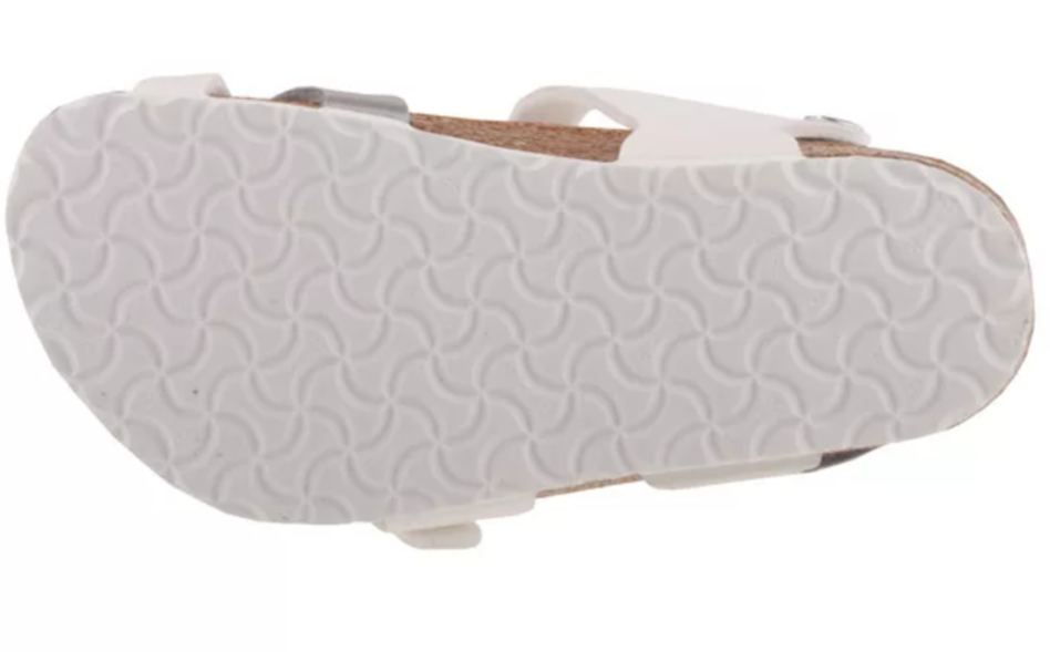 Birkenstock Taormina Kids Soft Metallics Silver White  Regular