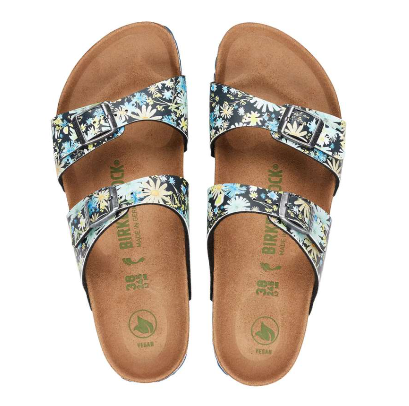 Birkenstock Sydney Vegan Birko-Flor Summer Floral Blue Narrow