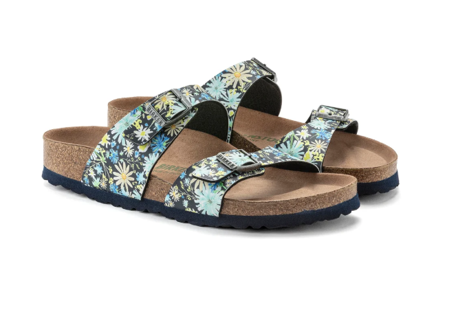 Birkenstock Sydney Vegan Birko-Flor Summer Floral Blue Regular