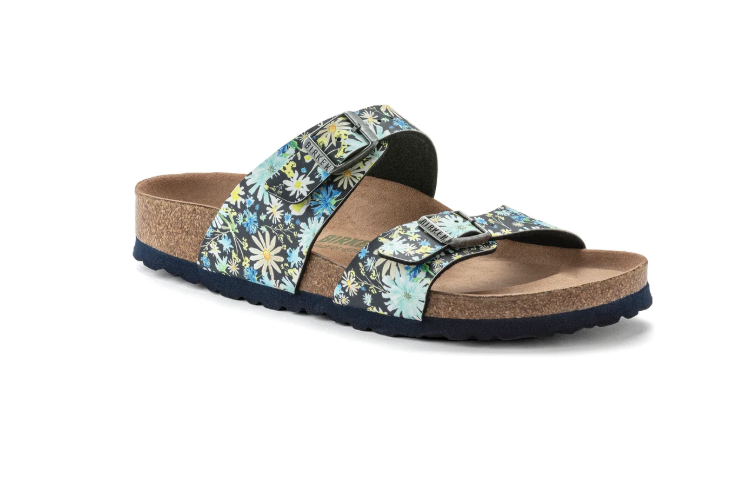 Birkenstock Sydney Vegan Birko-Flor Summer Floral Blue Regular