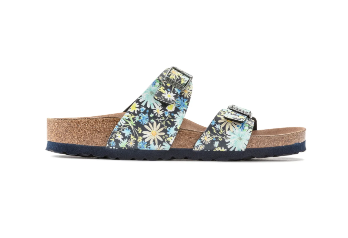 Birkenstock Sydney Vegan Birko-Flor Summer Floral Blue Regular