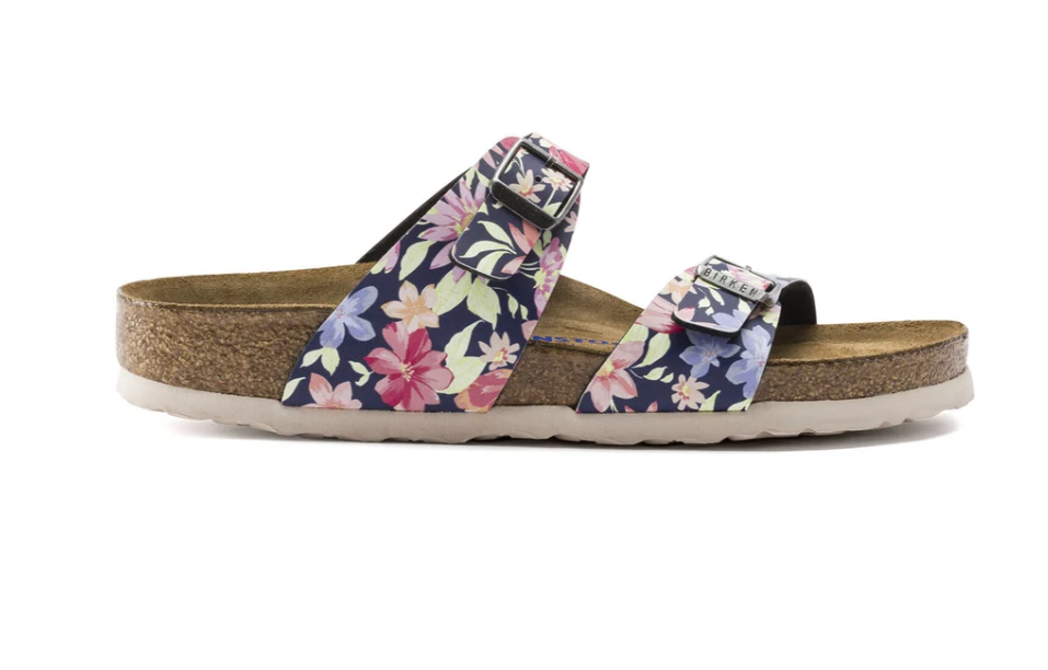 Birkenstock Sydney Soft Footbed Supernatural Flowers Navy Regular