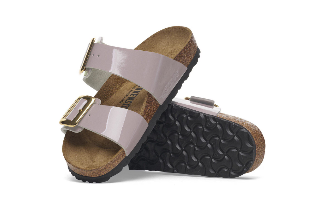 Birkenstock Sydney Luxe Buckle Birko-Flor Patent Faded Purple Narrow