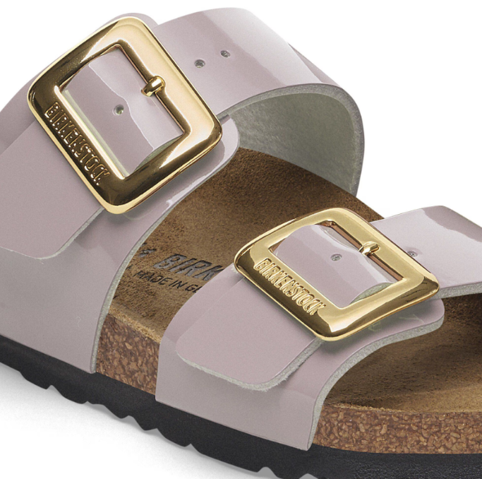 Birkenstock Sydney Luxe Buckle Birko-Flor Patent Faded Purple Narrow