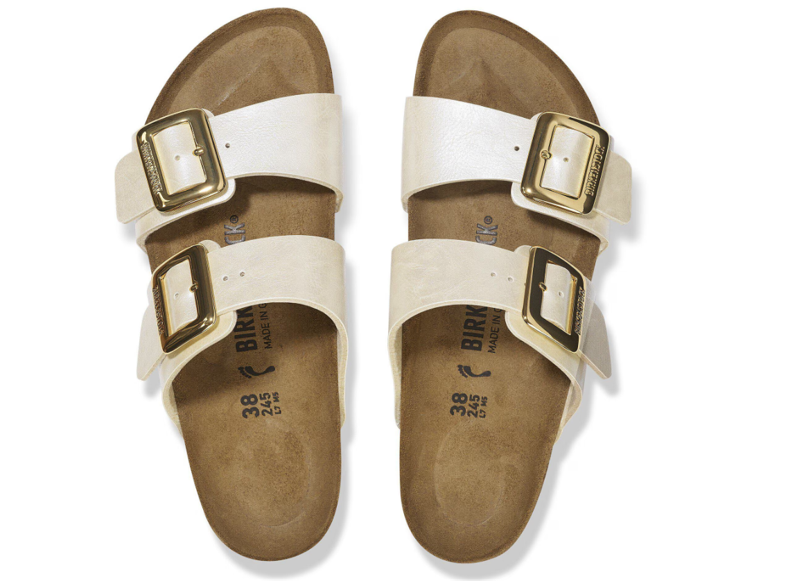 Birkenstock Sydney Pearl Cushion Buckle Birko-Flor - White, Regular