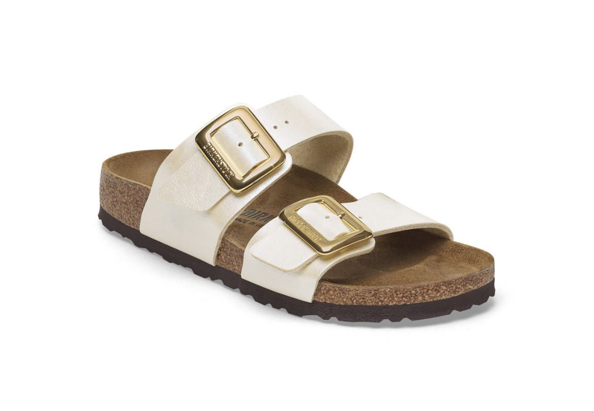 Birkenstock Sydney Pearl Cushion Buckle Birko-Flor - White, Regular