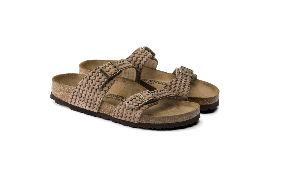 Birkenstock Sydney Embossed Oiled Leather Weave Tabacco