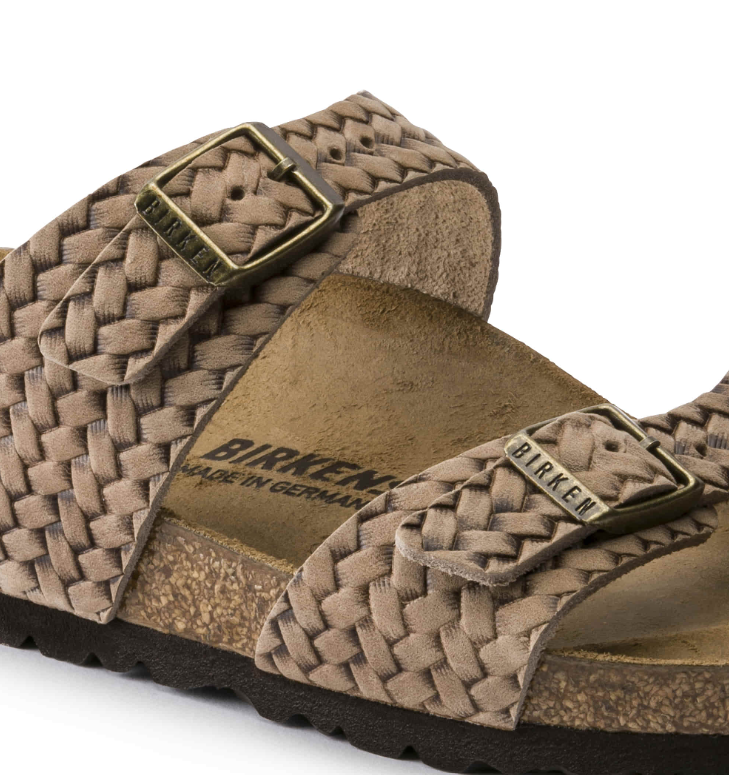 Birkenstock Sydney Embossed Oiled Leather Weave Tabacco