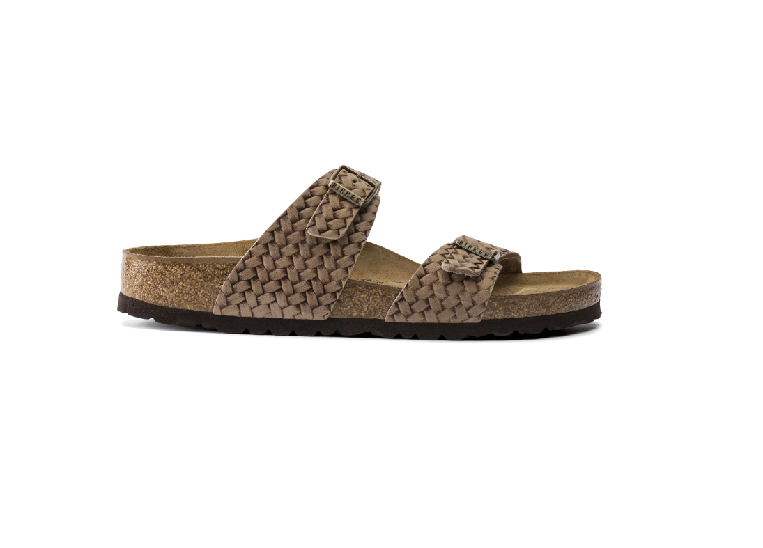 Birkenstock Sydney Embossed Oiled Leather Weave Tabacco