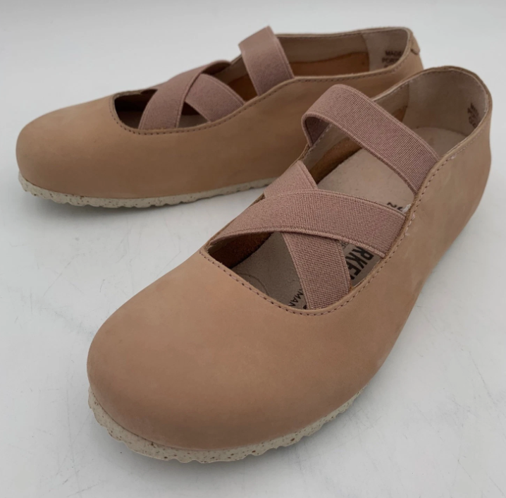 Birkenstock Santa Ana Nubuck Leather Soft Pink Narrow
