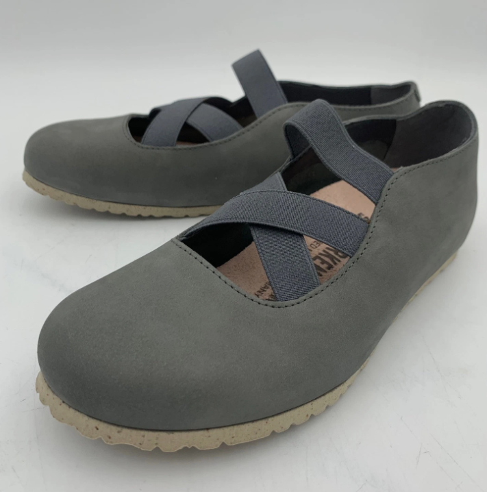 Birkenstock Santa Ana Nubuck Leather Whale Gray Narrow