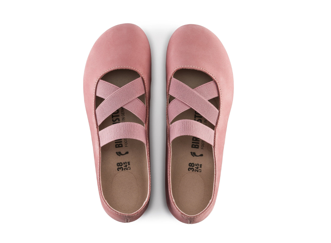 Birkenstock Santa Ana Nubuck Leather Rose Old Rose Narrow