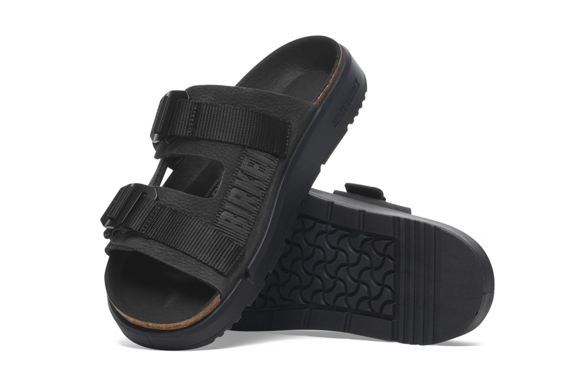 Birkenstock Shinjuku 2 Strap Natural Leather/Textile - Black, Regular