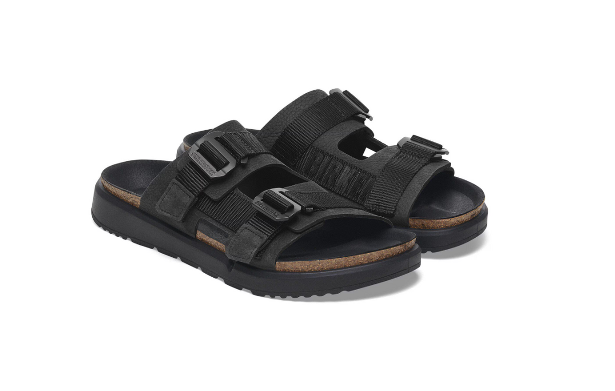 Birkenstock Shinjuku 2 Strap Natural Leather/Textile - Black, Regular