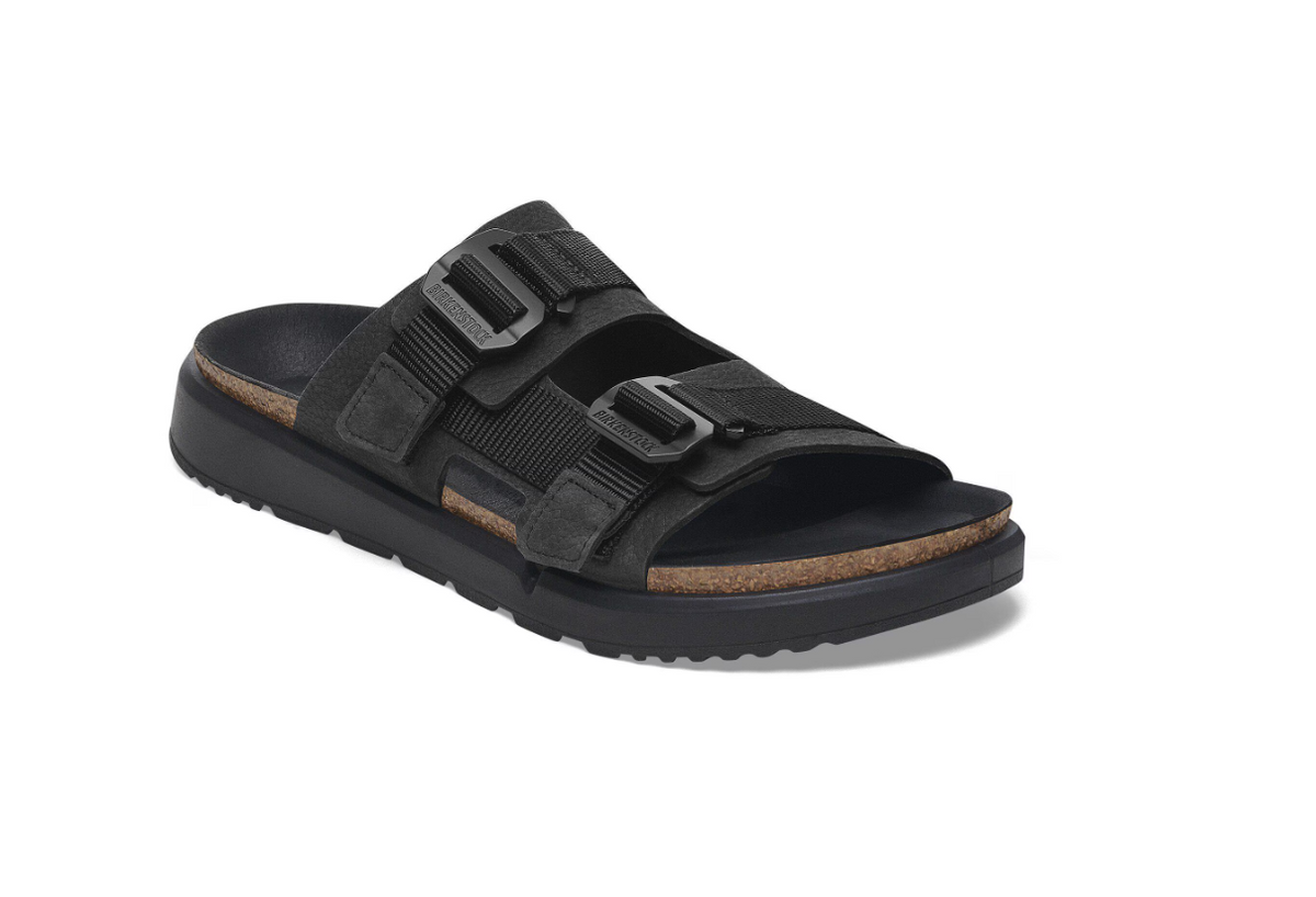 Birkenstock Shinjuku 2 Strap Natural Leather/Textile - Black, Regular