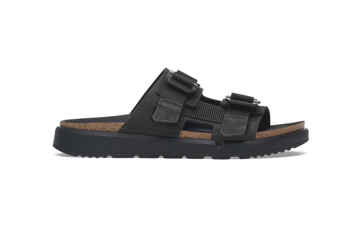 Birkenstock Shinjuku 2 Strap Natural Leather/Textile - Black, Regular