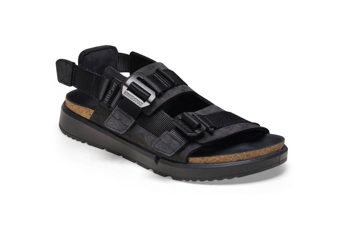 Birkenstock Shinjuku Natural Leather/Textile Black Sandals Regular