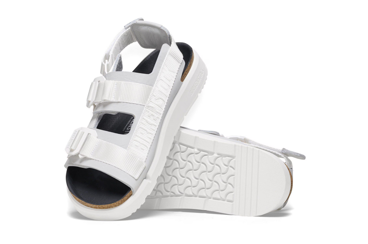 Birkenstock Shinjuku Natural Leather/Textile Antique White Regular