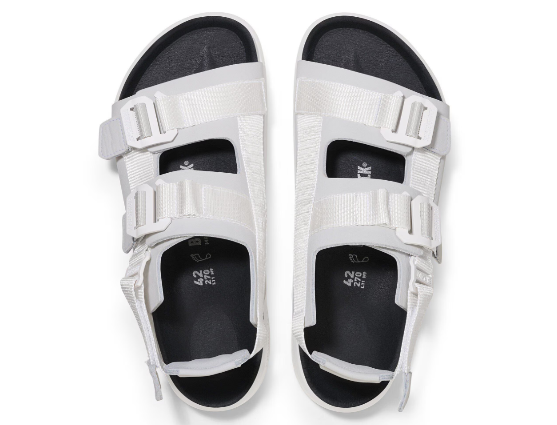 Birkenstock Shinjuku Natural Leather/Textile Antique White Regular