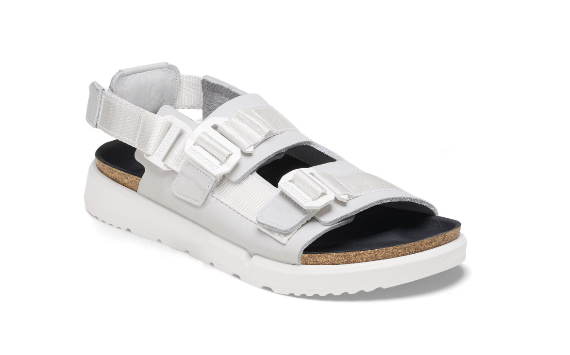 Birkenstock Shinjuku Natural Leather/Textile Antique White Regular