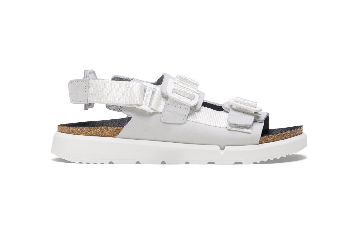 Birkenstock Shinjuku Natural Leather/Textile Antique White Regular