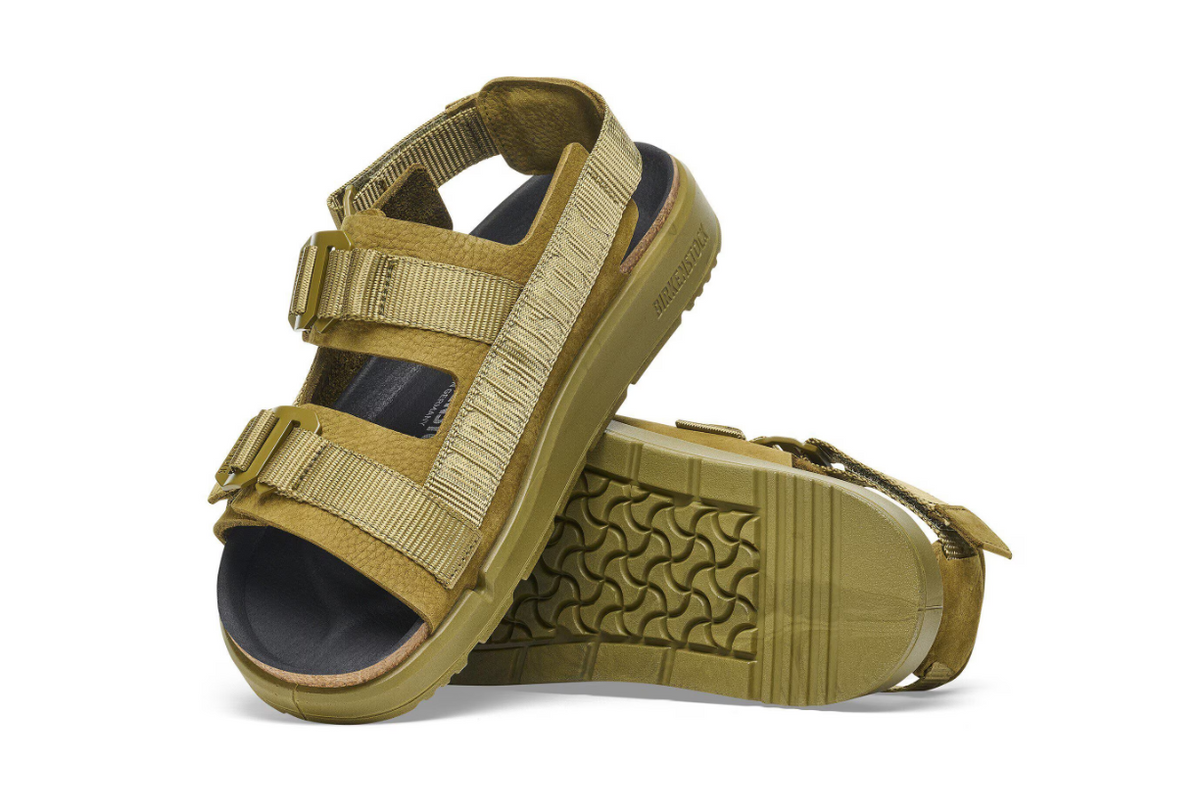 Birkenstock Shinjuku Natural Leather/Textile Pine Green Regular