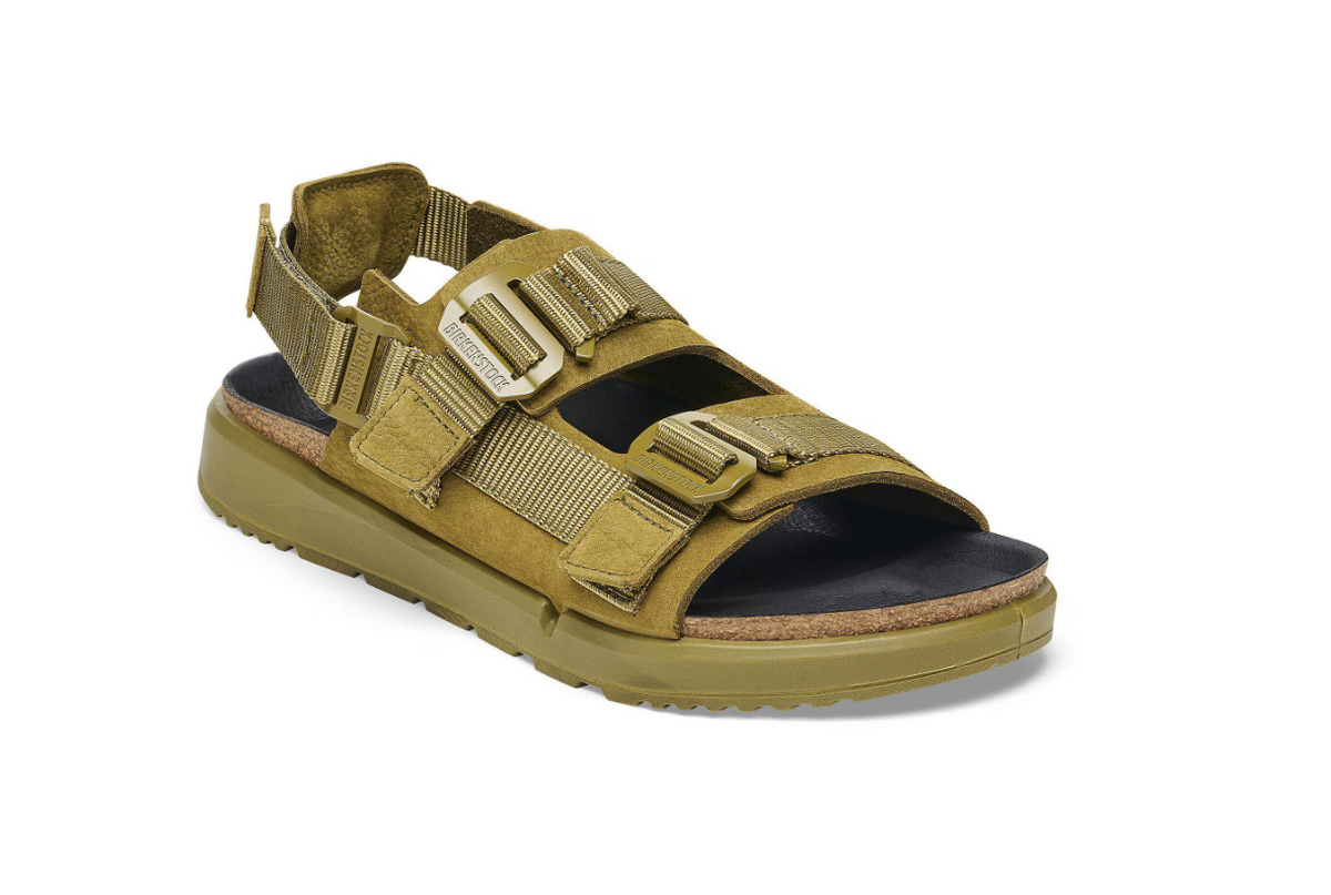 Birkenstock Shinjuku Natural Leather/Textile Pine Green Regular